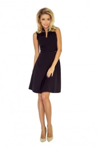 Rochie neagra cu guler ridicat - Img 4