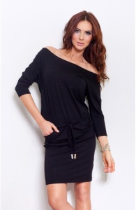 Rochie Numoco casual cu buzunare bleumarin - Img 4