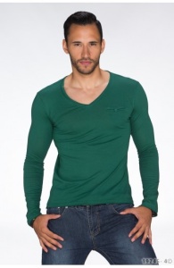 Bluza Uni verde cu Maneca Lunga - Img 1