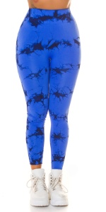 Colanți damă colorați cu imprimeu tie-dye – model mulat, talie înaltă, sport & casual - Img 9