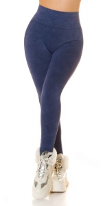 Colanți damă push-up bleumarin, talie înaltă, modelatori, efect anti-celulitic – fit & fashion - Img 6
