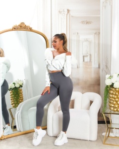 Colanți modelatori cu talie înaltă pentru femei, din material elastic și confortabil – efect push-up, perfecți pentru fitness, yoga sau ținute casual - Img 2