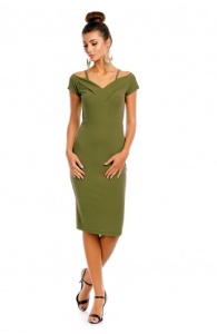 Rochie deasupra genunchilor mulata , kaki - Img 3