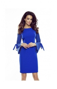 Rochie eleganta cu manecile evazate cu snur - Img 1