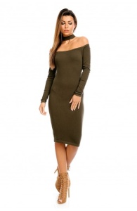 Rochie midi cu maneca lunga din tricot - Img 6