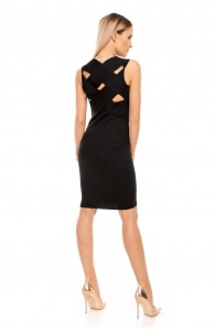 Rochie Midi Fara Maneci din Material Reiat - Img 5