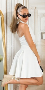 Rochie scurtă de ocazie cu decolteu adânc și bretele încrucișate – elegantă și sexy - Img 12