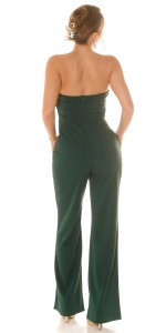 Salopetă elegantă de damă cu pene, pantaloni evazați – model de seară, bretele detașabile - Img 11