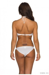 Costum de Baie Bandeau Decupat cu Prindere in X - Img 3