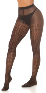 Dresuri Dama cu Model Geometric, Transparenti, Elastici, Fashion – Negru - Img 5