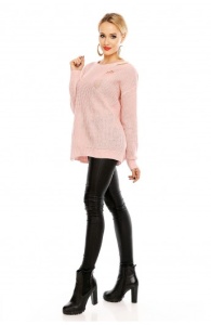 Pulover Calduros din Tricot cu Taieturi Decorative - Img 19