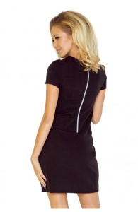 Rochie neagra cu fermoare decorative , L - Img 4