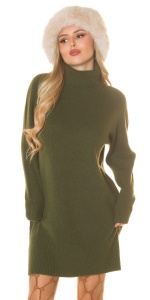 Rochie Pulover Oversize cu Guler Înalt – Tricot Moale, Casual & Elegant - Img 12