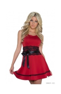 Rochie Scurta Babydoll cu Aplicatii Decorative - Img 4