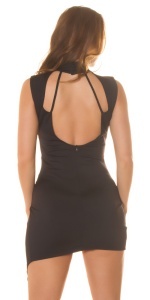 Rochie scurtă neagră eleganta cu decupaje și spate gol - Img 9