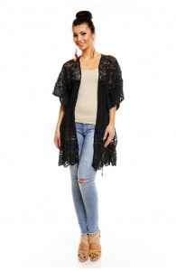 Cardigan negru subtire din dantela - Img 3