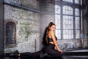 Colanți Modelatori cu Talie Înaltă și Textură Tip Waffle – Push Up & Anti-Celulitic – Negru - Img 10