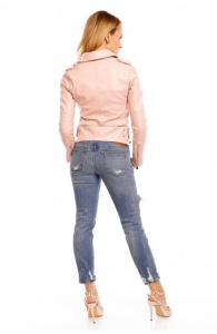 Jacheta casual scurta din piele ecologica - Img 2
