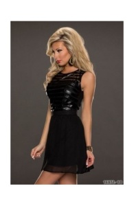 Rochie Babydoll Latex si Voal - Img 2