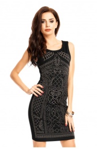 Rochie Scurta cu Model cu Pietricele - Img 1