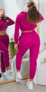 Set trening damă din 2 piese – hanorac scurt cu fermoar + pantaloni, casual sport - Img 10