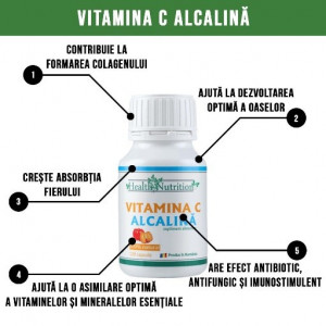 Vitamina C alcalină 120 capsule - Img 2
