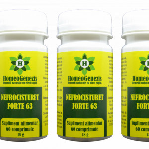 Nefrocisturet Forte 63 - 3 x 60 comp - Pachet Economic Data expirarii 2026
