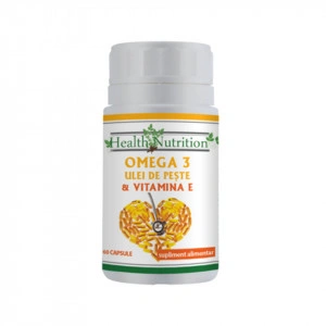 Omega 3 ulei de peste 500 mg + Vitamina E 5mg, 60 capsule moi
