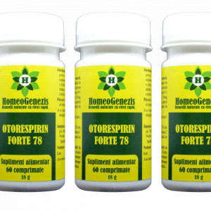 Otorespirin Forte 78 - 3 x 60 comp - Pachet Economic Data expirarii: 2026