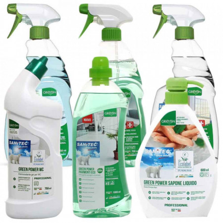 Kit detergenti profesionali Ecolabel Sanitec