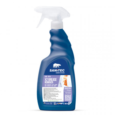 SANITEC Detergent de pre-tratare a petelor de grăsime pe bază de surfactanți și enzime - x2 greasy, 500 ml