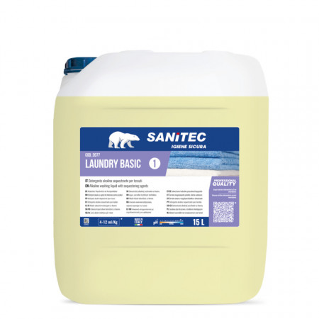 SANITEC Laundry basic Detergent alcalin super concentrat, 15000 ml