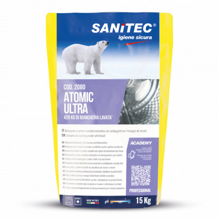 SANITEC Detergent praf pe bază de enzime cu înălbitor pentru țesături, 15000 kg