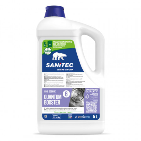 SANITEC Aditiv cu putere mare de îndepărtare a petelor pe bază de surfactanţi şi solvenţi pentru ţesături, 5000 ml