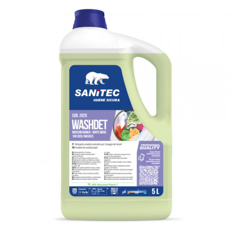 SANITEC Detergent complet enzimatic pentru țesături - orhidee și mosc, 5000 ml