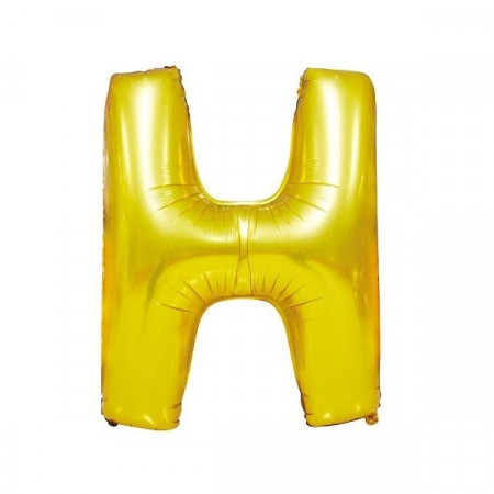 Baloane folie 16" (41cm) auriu litera H