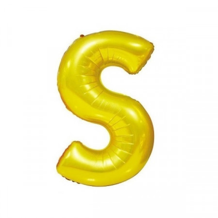 Baloane folie 32" (67cm) auriu litera S