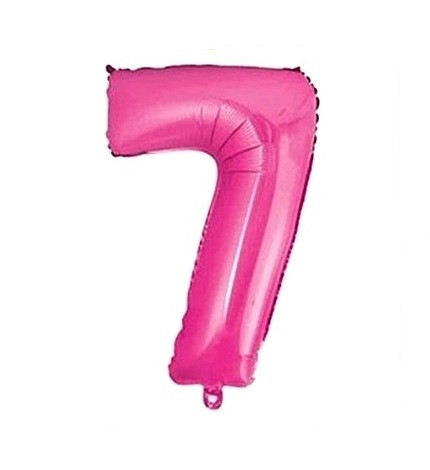 Baloane folie 32" (75cm) pink - cifra 7