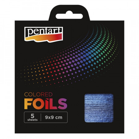 Folii decorative colorate, set 5 foi - Albastru inchis