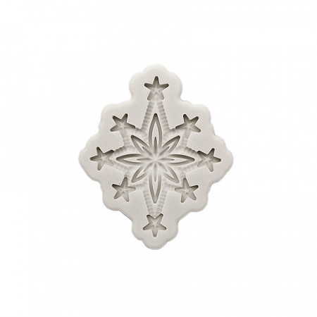 Forma de turnat / modelat din silicon DIY - stea cu varfuri stelate, 8.6 x 6.8 x 0.9 cm