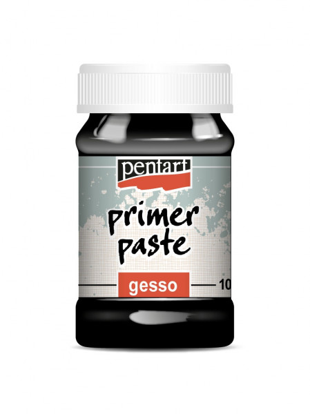 Grund pasta GESSO pe baza apa Pentart, 100 ml - negru