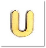 Litera din lemn - litera U (pret/buc)