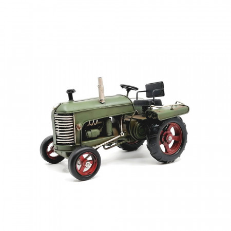 Macheta decorativa retro, metal - tractor verde, 25 x 16 x 15.5 cm