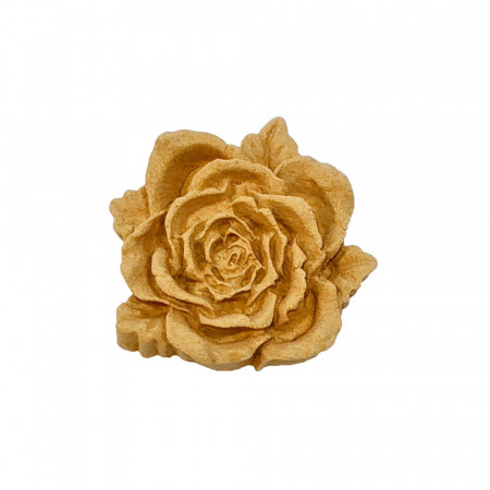 Ornament din lemn termoplastic - trandafir, 4 cm
