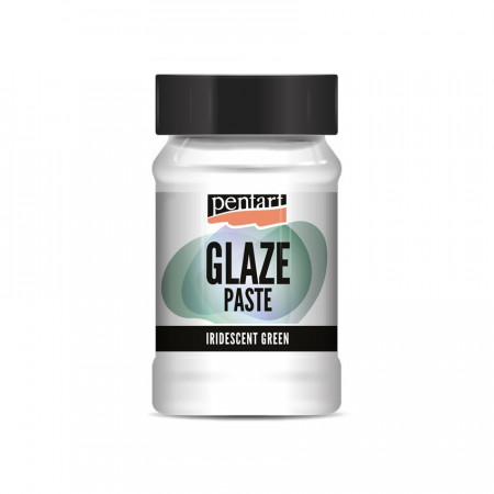 Pasta glazura pe baza de apa Pentart 100 ml - Verde irizat