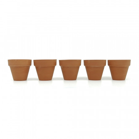 Set 5 ghivece mini din ceramica, 4 x 4 cm