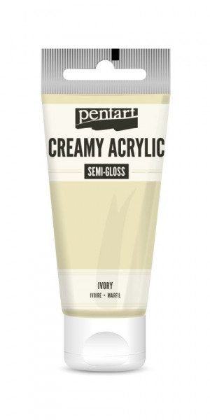 Vopsea acrilica cremoasa semilucioasa Pentart 60 ml - Ivoriu