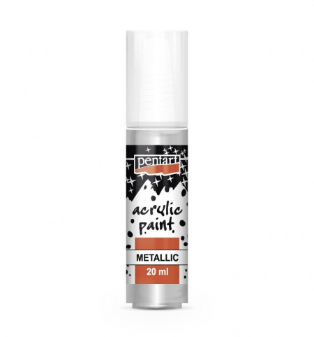Vopsea acrilica metalizata Pentart 20ml - Argintiu metalizat