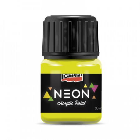 Vopsea acrilica NEON Pentart 30ml - Galben NEON