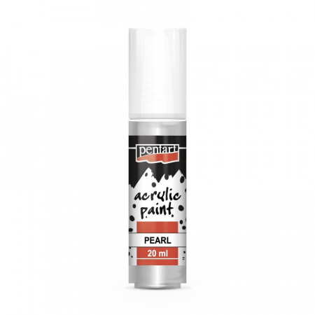 Vopsea acrilica sidefata pe baza de apa Pentart 20ml - Argintiu sidefat